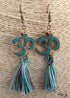 Boho Earrings, RH Dangle Earrings, Blue Ohm Yoga